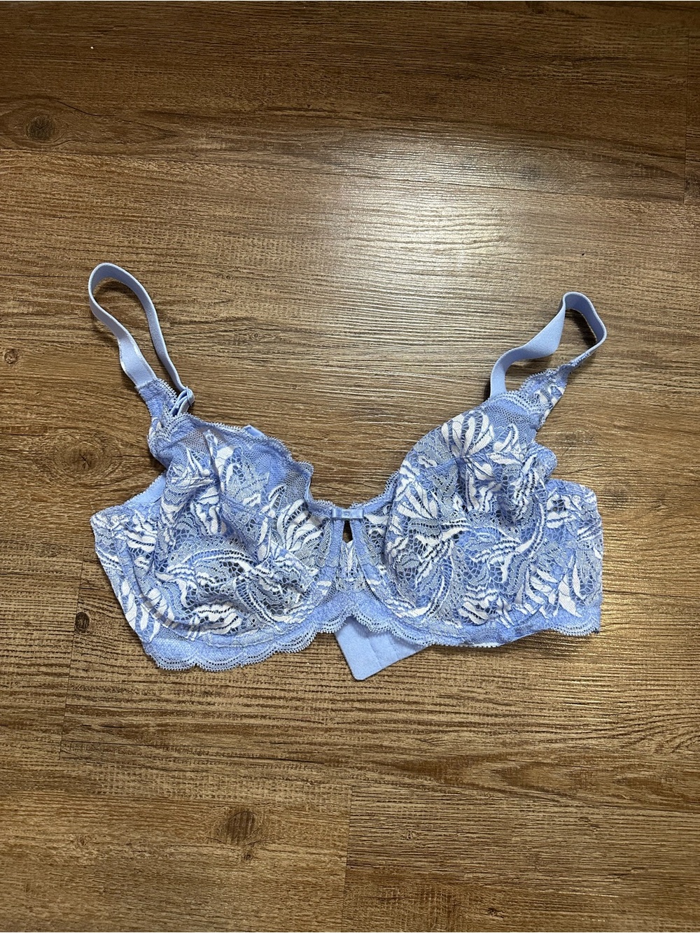 34DDD blue lace bra